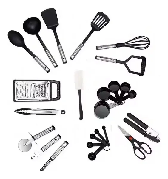 Kit utensilios de cocina 25 pcs en silicona