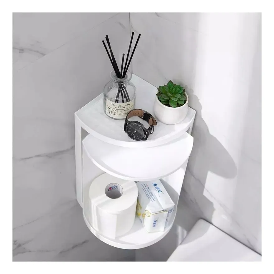 Organizador de baño y cocina giratorio estante esquinero