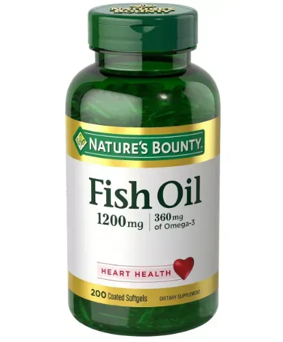 Nature's Bounty Aceite de Pescado 1,200 mg, 360 mg Omega-3, 200 Cápsulas 