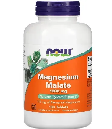 Now Foods, Magnesium Malate, 1,000 mg, 180 Tablets		3412604																							