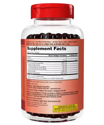 Kirkland Krill Oil 500mg Omega 3 160 Capsulas