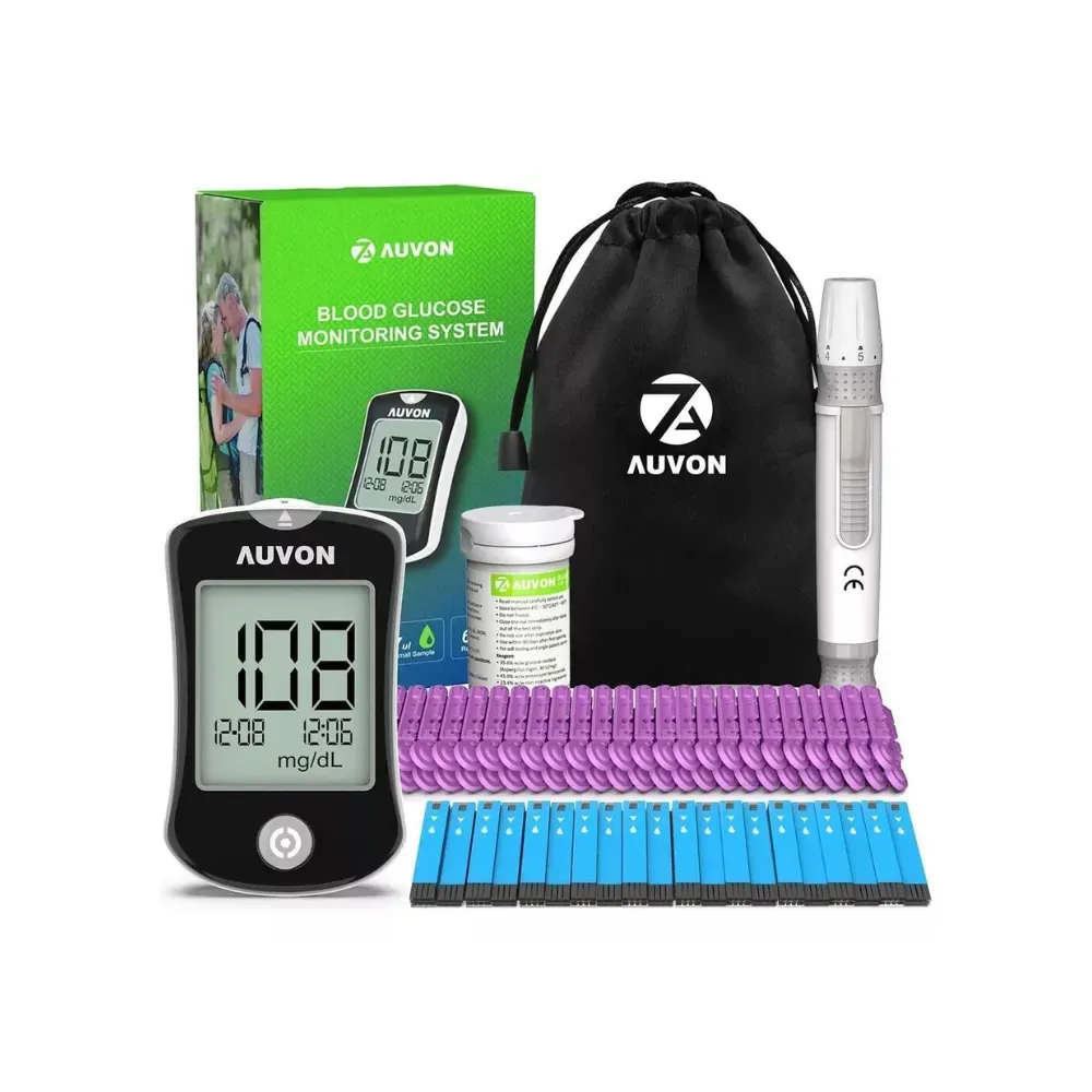 Auvon Kit Glucometro Lancetas Kit Monitoreo Glucosa