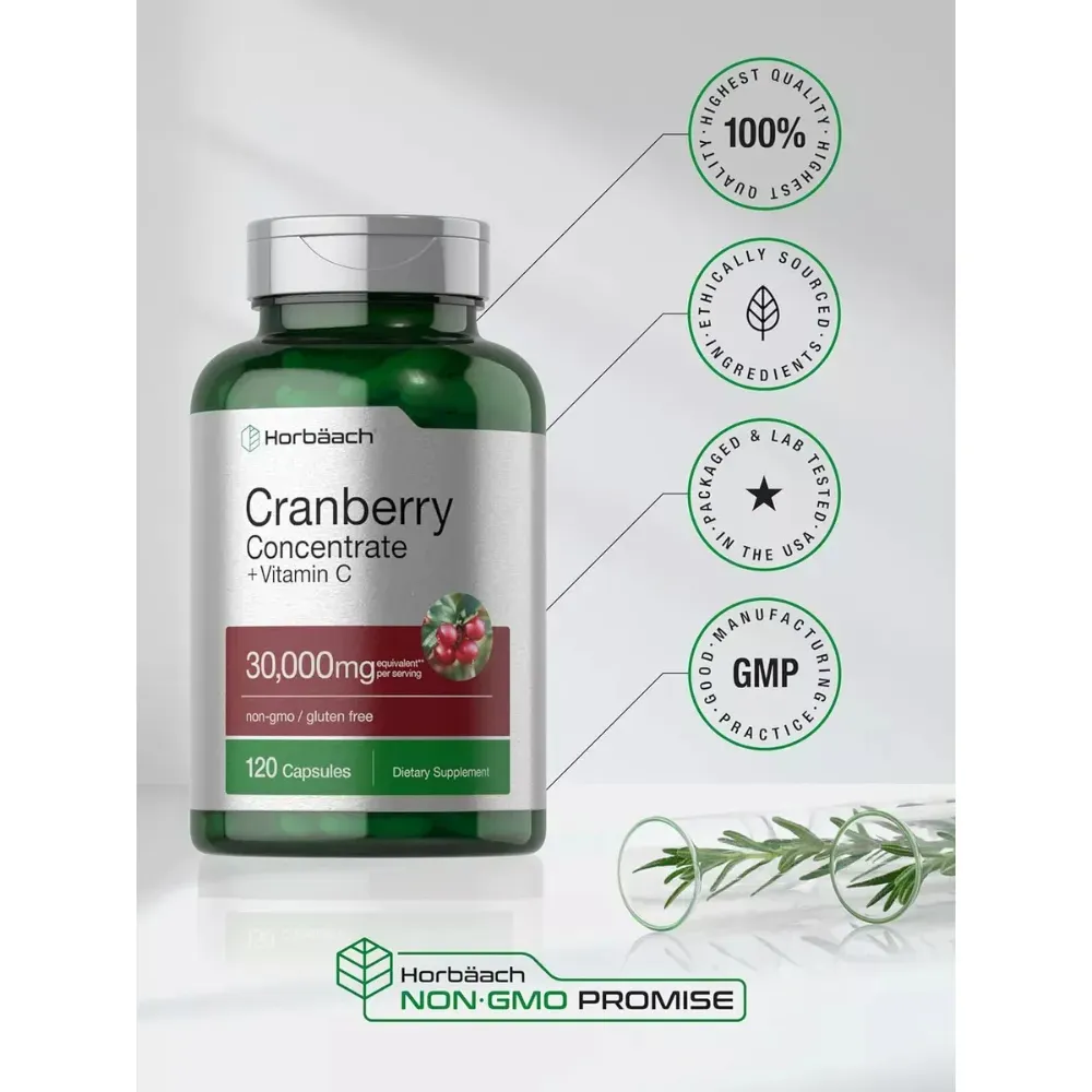 Horbaach Cranberry + Vitamina C 30,000mg X 120