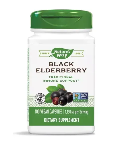 Nature's Way Balck Elderberry 1,150 mg, 100 Cápsulas