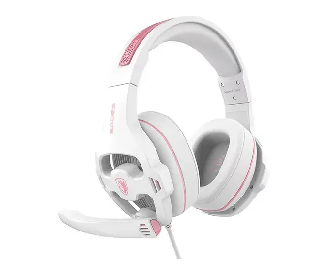 Sades Ppower Gaming Headset Auricular Y Microfono SA-726 ROSA 