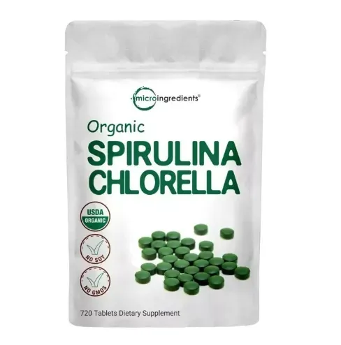 Microingredients Espirulina Orgánica y Chlorella 720 Suplementos