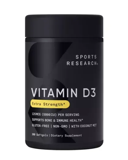  Sports Research Vitamina D3, 360 Softgels