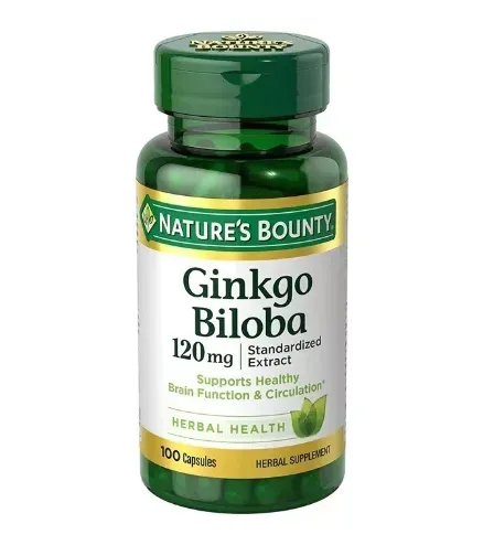 Nature's Bounty Ginkgo Biloba 120 mg Función Cerebral, 100 Cápsulas