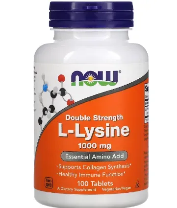 Now Foods, Double Strength L-Lysine, 1,000 mg, 100 Tablets