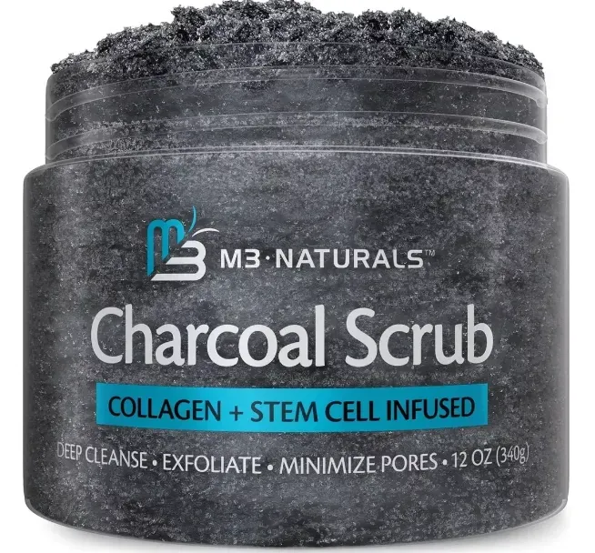 M3 Naturals Exfoliante de Carbón con Colágeno y Células Madre 340g