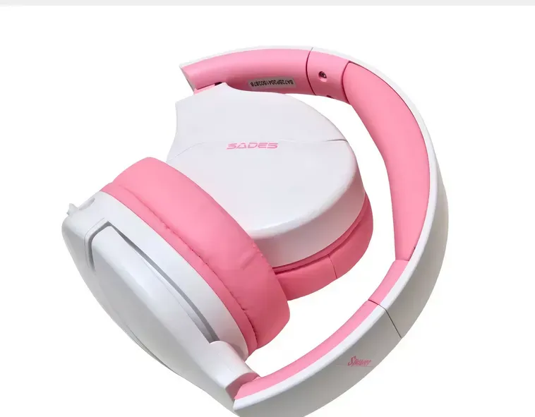 Auriculares Gamer Sades  Spower Cor Rosa