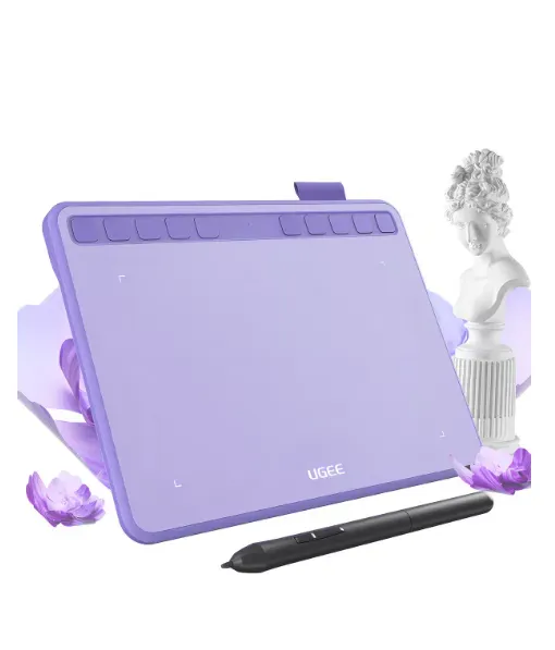 Tabletas Graficas Ugee S640 Tableta De Dibujo con Lapiz Violeta