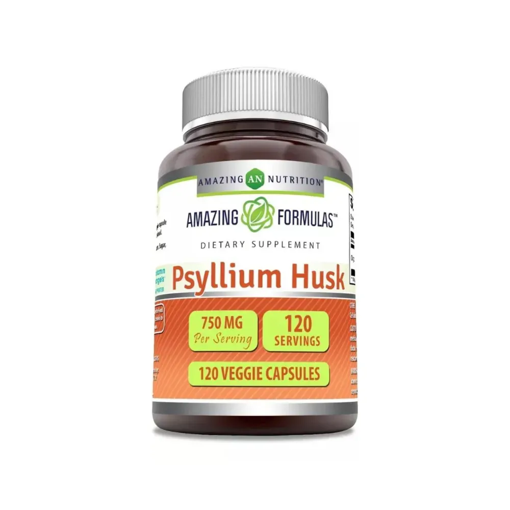 Amazing Formulas Psyllium Husk 750mg 120 Capsulas