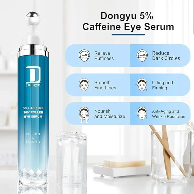 Sérum Para Ojos Con Cafeína Y Crema Enrollable Para Ojeras