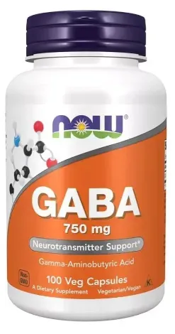 Now Gaba 750 Mg Cápsulas Veganas