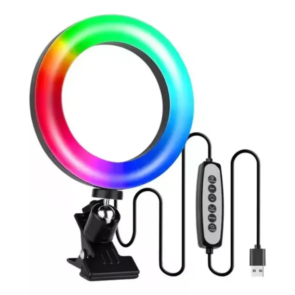 Aro De Luz Rgb Led De 16cm Con Iluminación Profesional R01