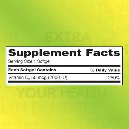 Kirkland Vitamina D3 50 Mcg 600 Softgels