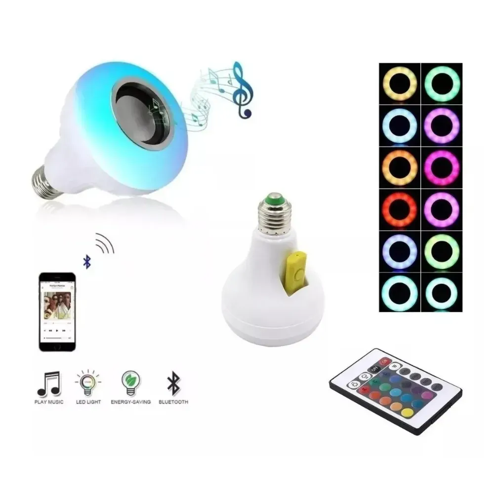 Bombillo Parlante Con Bluetooth Multicolores