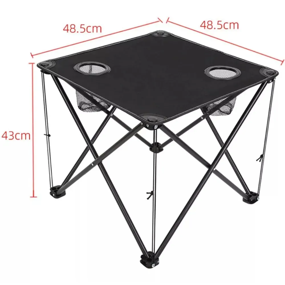 Mesa Plegable Para Camping Con Porta Vasos W04