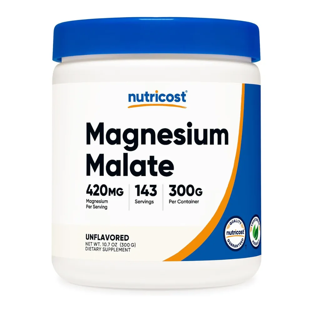 Nutricost Magnesium Malate Sin Sabor 300g