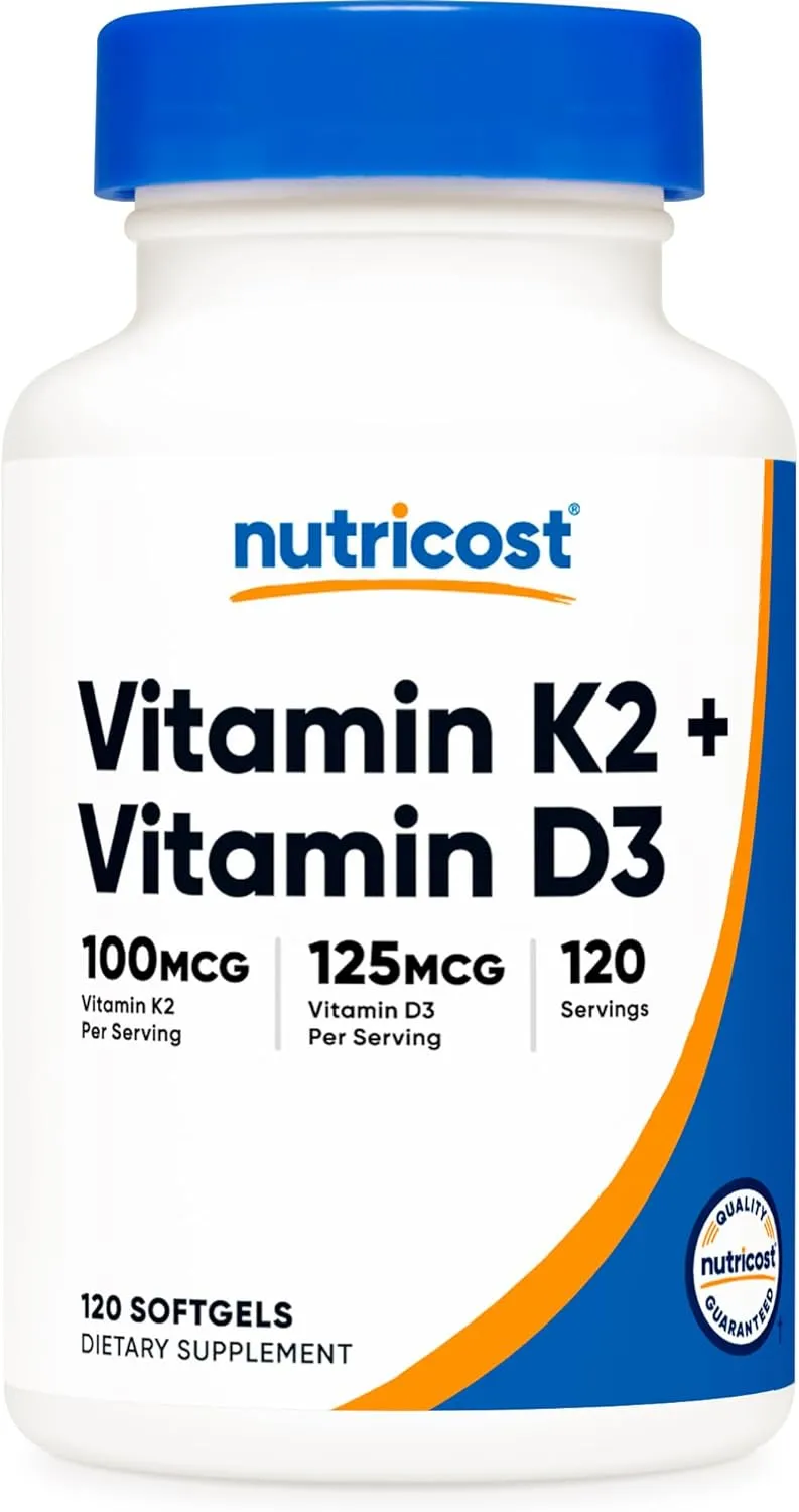 Nutricost Vitamina K2 +Vitamina D3 120 Capsulas