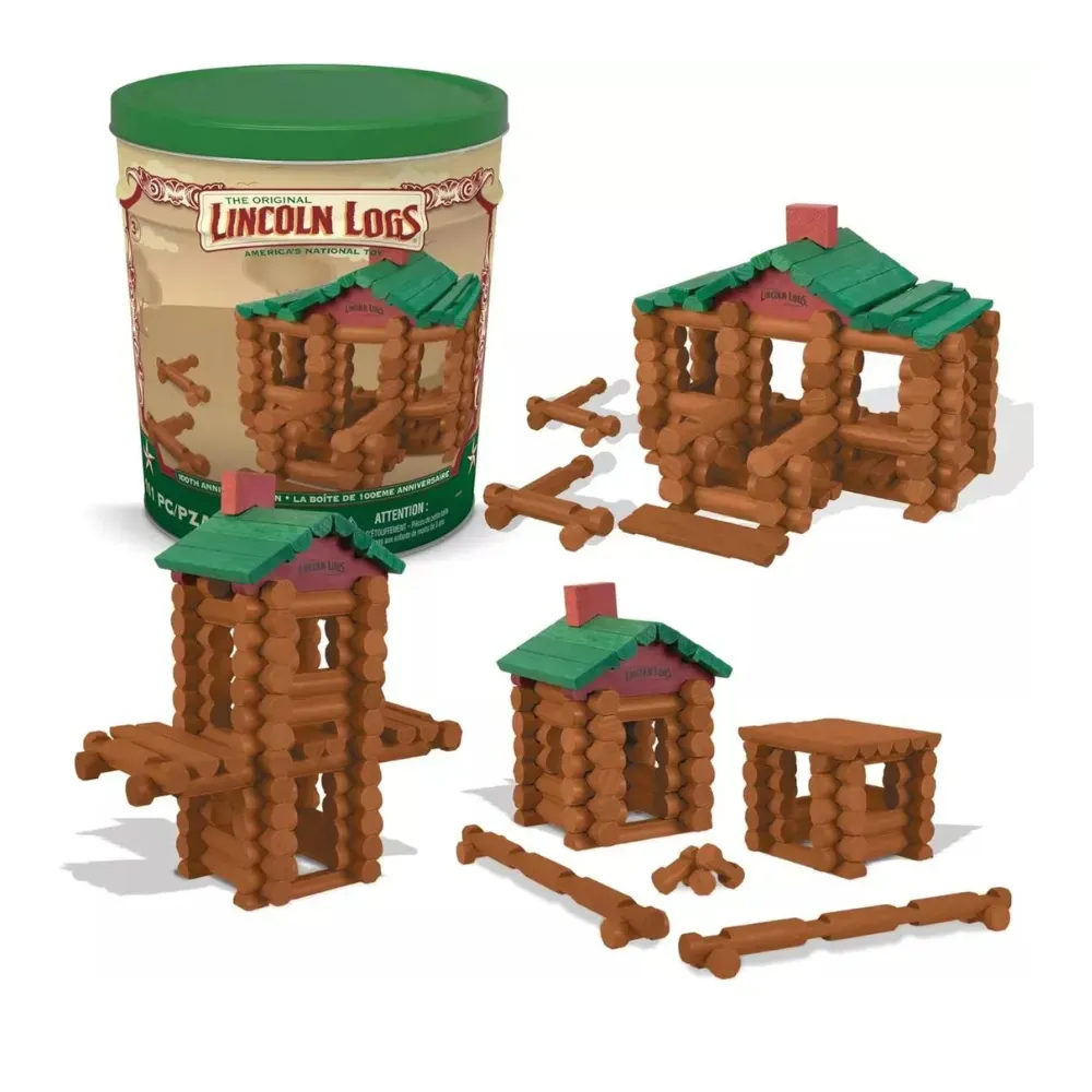 Lincoln Logs Cabaña Juego De Ladrillos Para Construcción