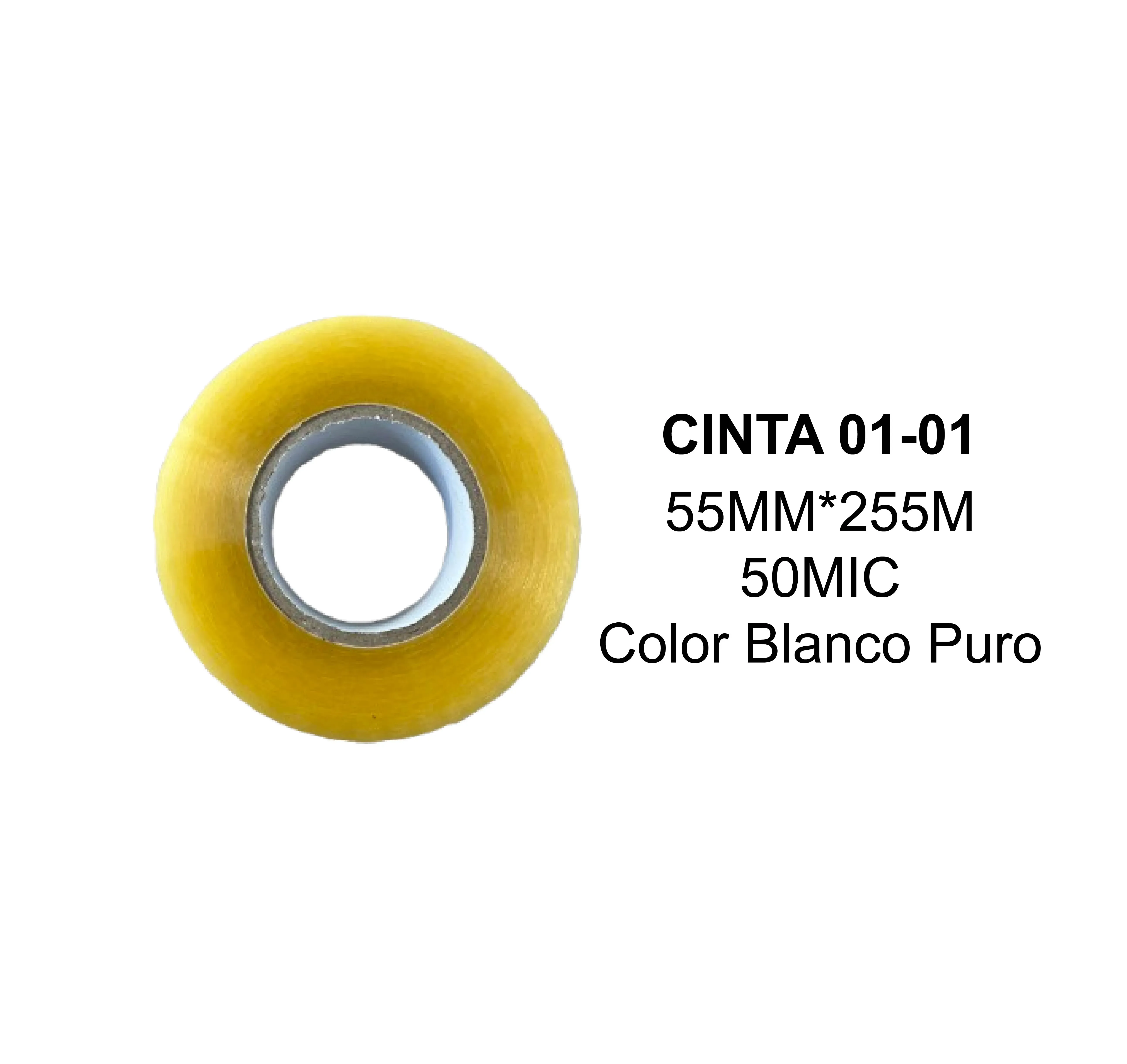 Cinta 55mmx250m 50MIC Blanco Puro 01-01