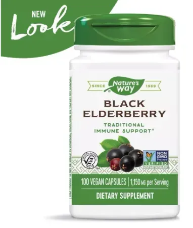 Nature's Way Balck Elderberry 1,150 mg, 100 Cápsulas