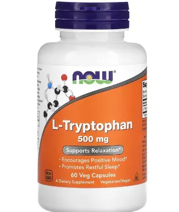 NOW Foods, L-Tryptophan, 500 mg, 60 Veg Capsules 