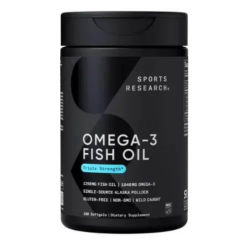 Sports Research Omega 3 Aceite de Pescado, 180 Softgels