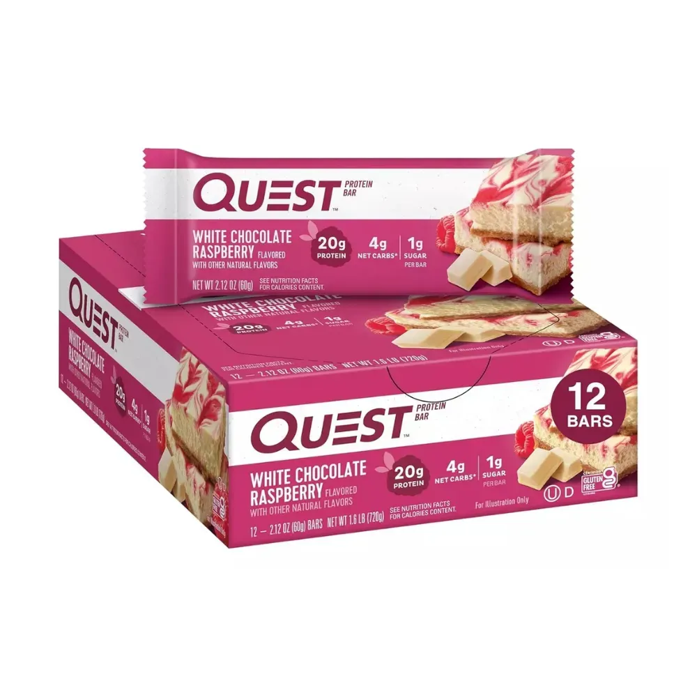 Quest Proteina Sabor Frambuesa De Chocolate Blanco X 12 Unds