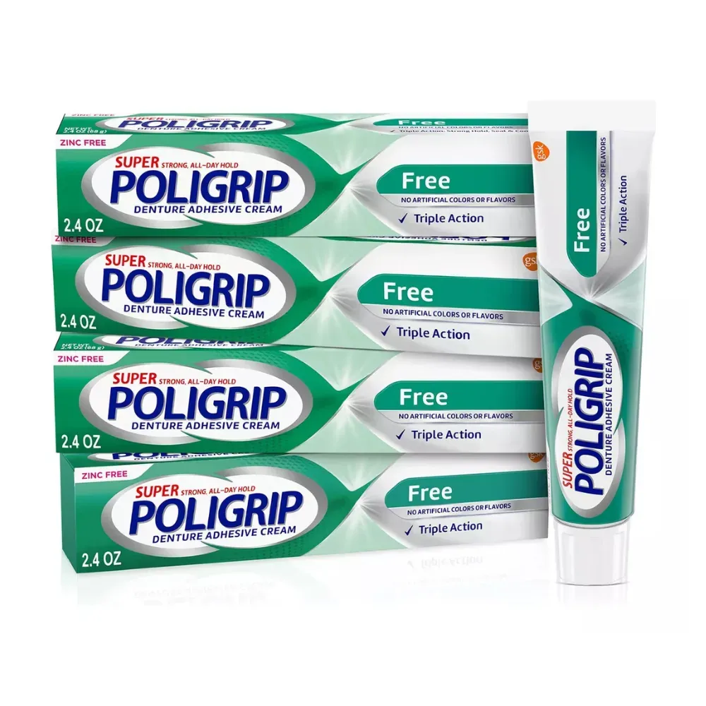 Super Poligrip Formula Original Dentadura Adhesiva 68g 4 Unidades