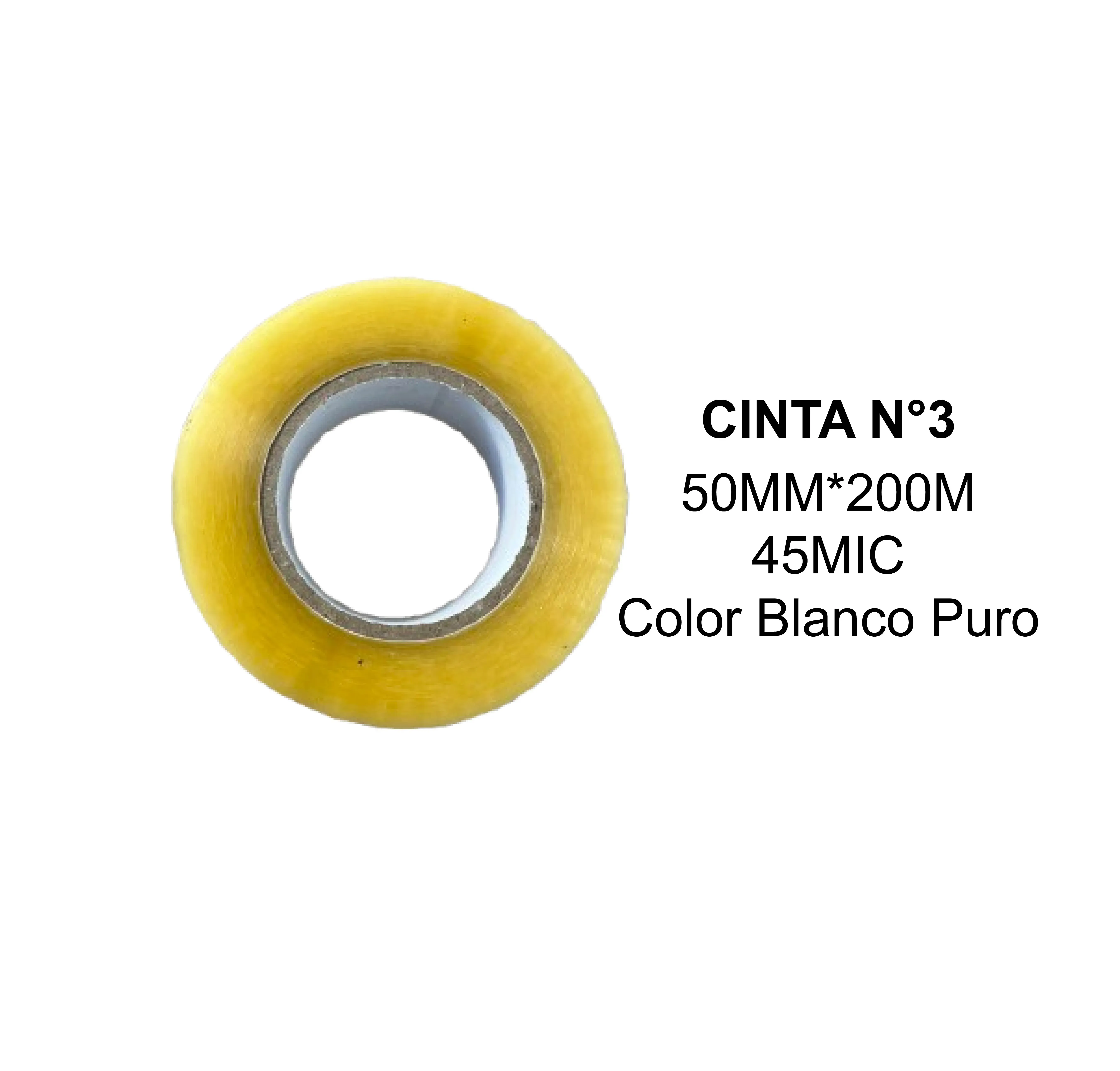 Cinta 50mmx200m 45 MIC Blanco Puro N°3