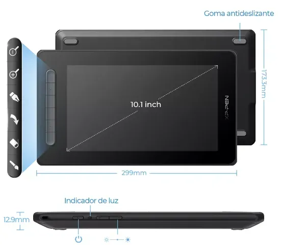 Tableta DigitalizadoraNegra Xp-pen Artist 10  Segunda Generación