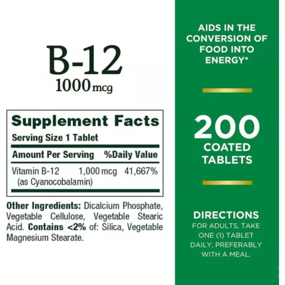 Nature's Bounty B12 1000mg X 200