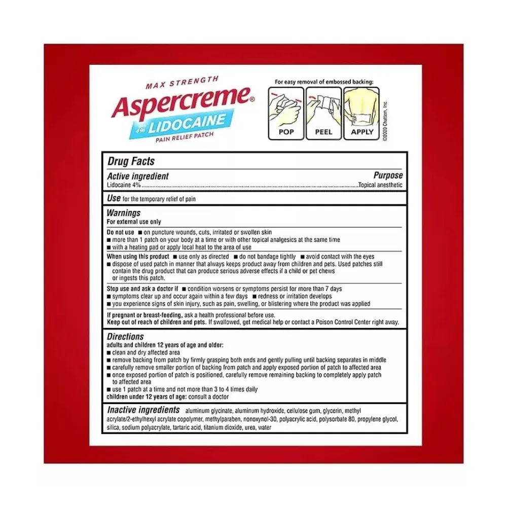 Aspercreme Patch Xl Lidocaine