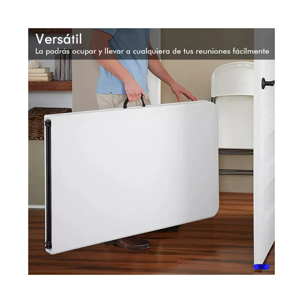 Mesa Portafolio Plegable 180cm Resistente F01A