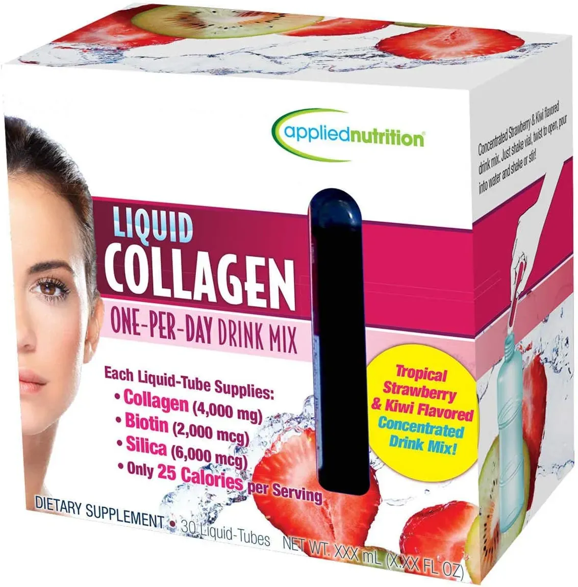 Applied Nutrition Colágeno Liquido 4000 Mg X 30 Tubos Con Biotina