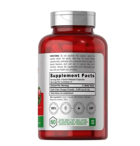 Horbaach Vinagre de Manzana 2,400 mg, 150 Cápsulas