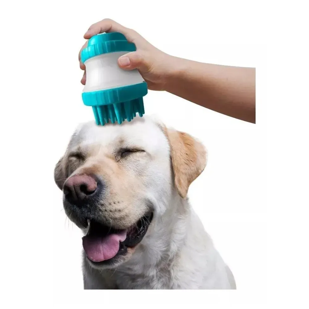 Cepillo Dispensador De Shampoo Para Perros 