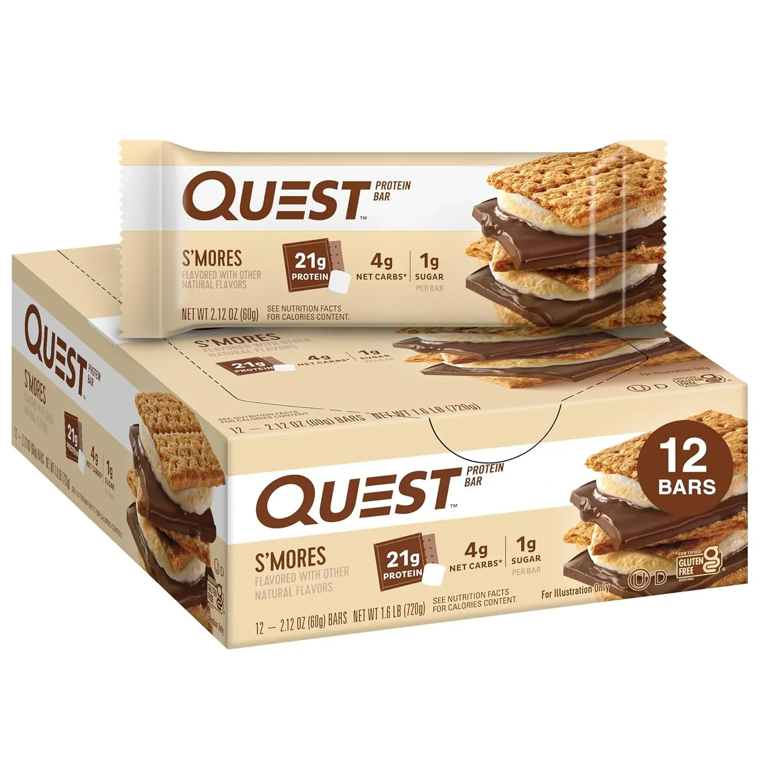 Quest Proteina Sabor S´mores X 12 Unds 