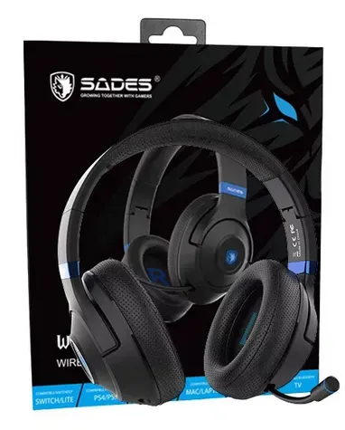 Sades Whisper Headset Gamer Auricular Y Microfono Bluetooth