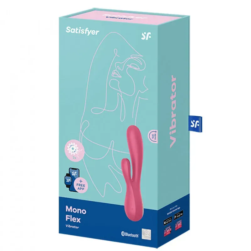  SATISFYER Vibrador Tipo Rabbit Mono Flex Rojo