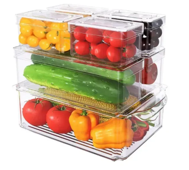 Organizador Nevera Cocina Set 7 Contenedores Con Tapa