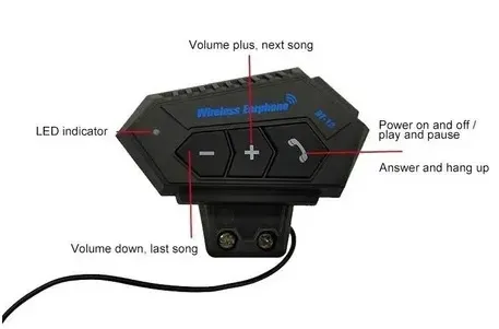 Intercomunicador Para Casco de Moto Profesional Recargable