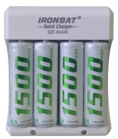 Cargador De Pilas - Ironbat - Aaa / Aa + 4 Bateria