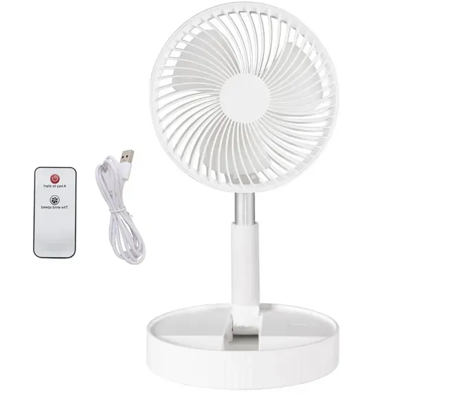 Ventilador Portátil Con Control Remoto, Ventilador Plegable Ajustable