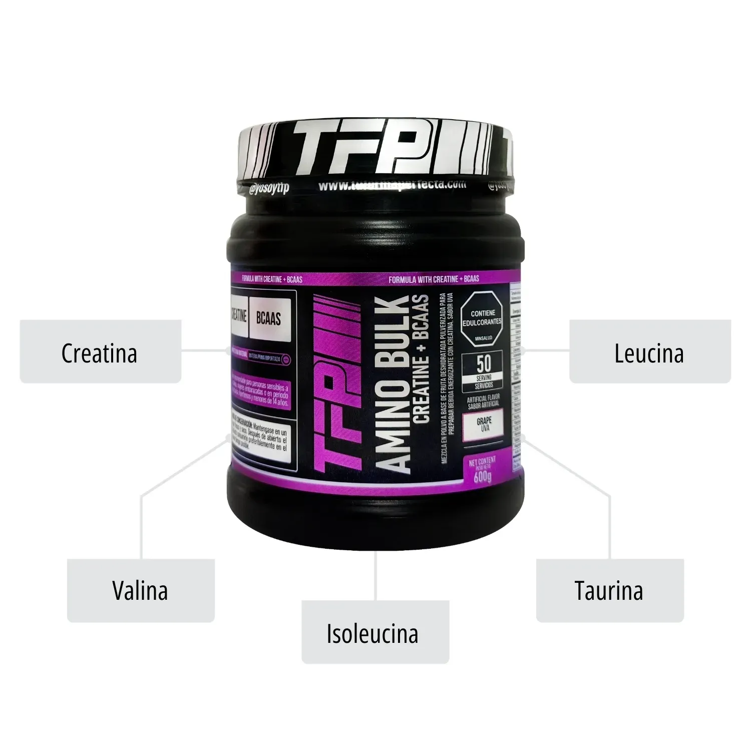 Combo TFP Fusion 5 Lbs y Creatina Bulk 600 Grs