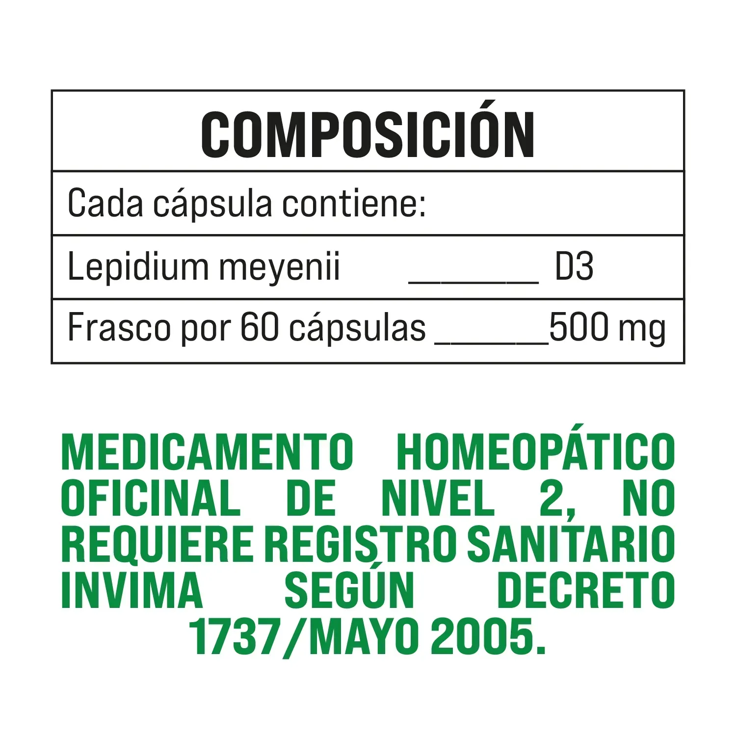 Maca Lepidium Meyenii 60 Caps