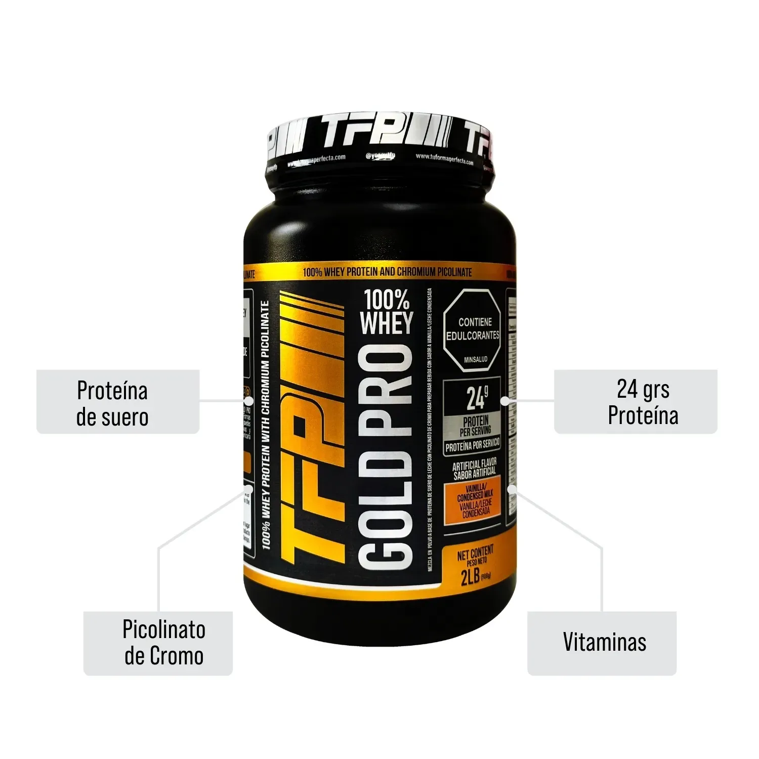 Combo Proteina Whey TFP Gold Pro 2 Lbs y Super Amino 300 Grs